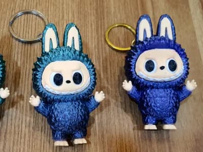 labubu keychains 7cms tall with moving eyes