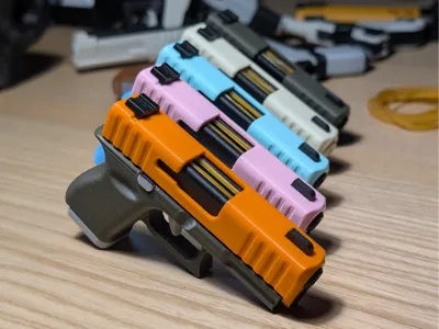 glock fidget keychain slide action toy