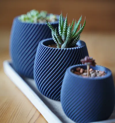 modern spiral planter