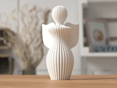 Minimalist Angel Vase | 3D Printed Modern Flower Vase | Aesthetic Home Decor Showpiece